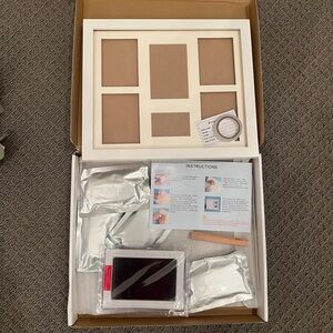 Baby handprints footprints frame set